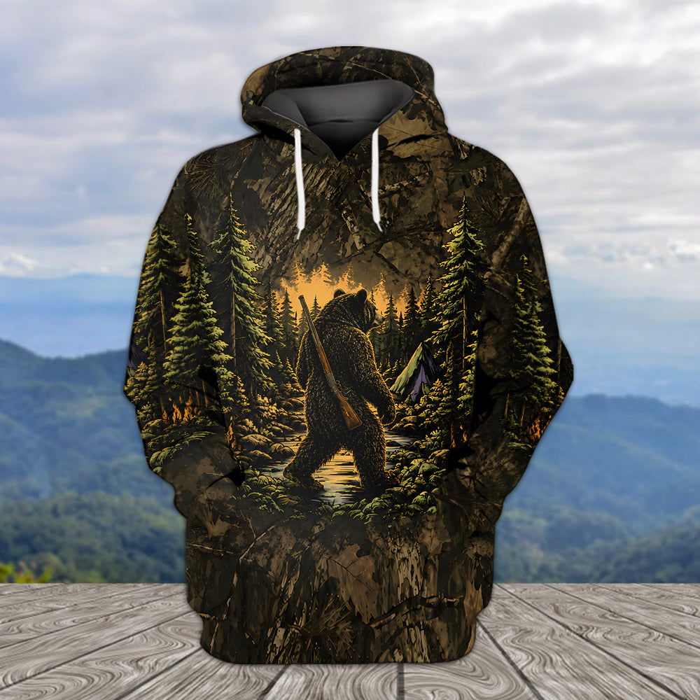 Black Bear Camouflage Hunting All Over Print