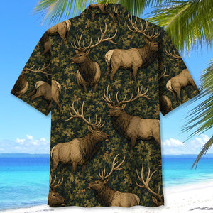 Elk Woodland Hawaiian Shirt