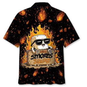Funny Marshmallow Mayhem Camping Hawaiian Shirt