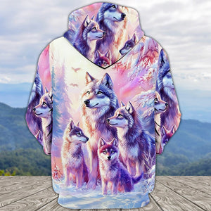 Wolf Family Art All Over Print Shirt