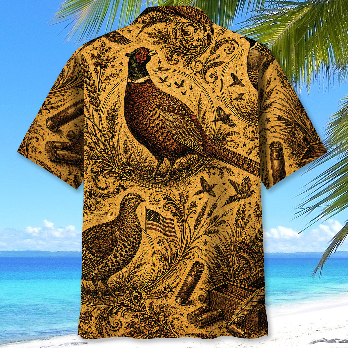 Upland Bird Hunting Legend Vintage Art Hawaiian Shirt