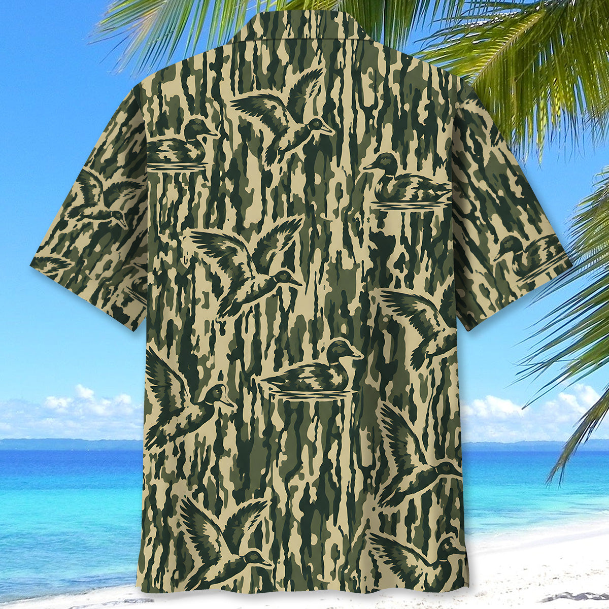 Duck Stripe Camouflage Hawaiian Shirt