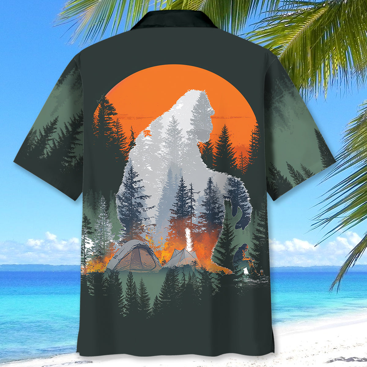 Campfire Stories with Bigfoot Hawaiian Shirt