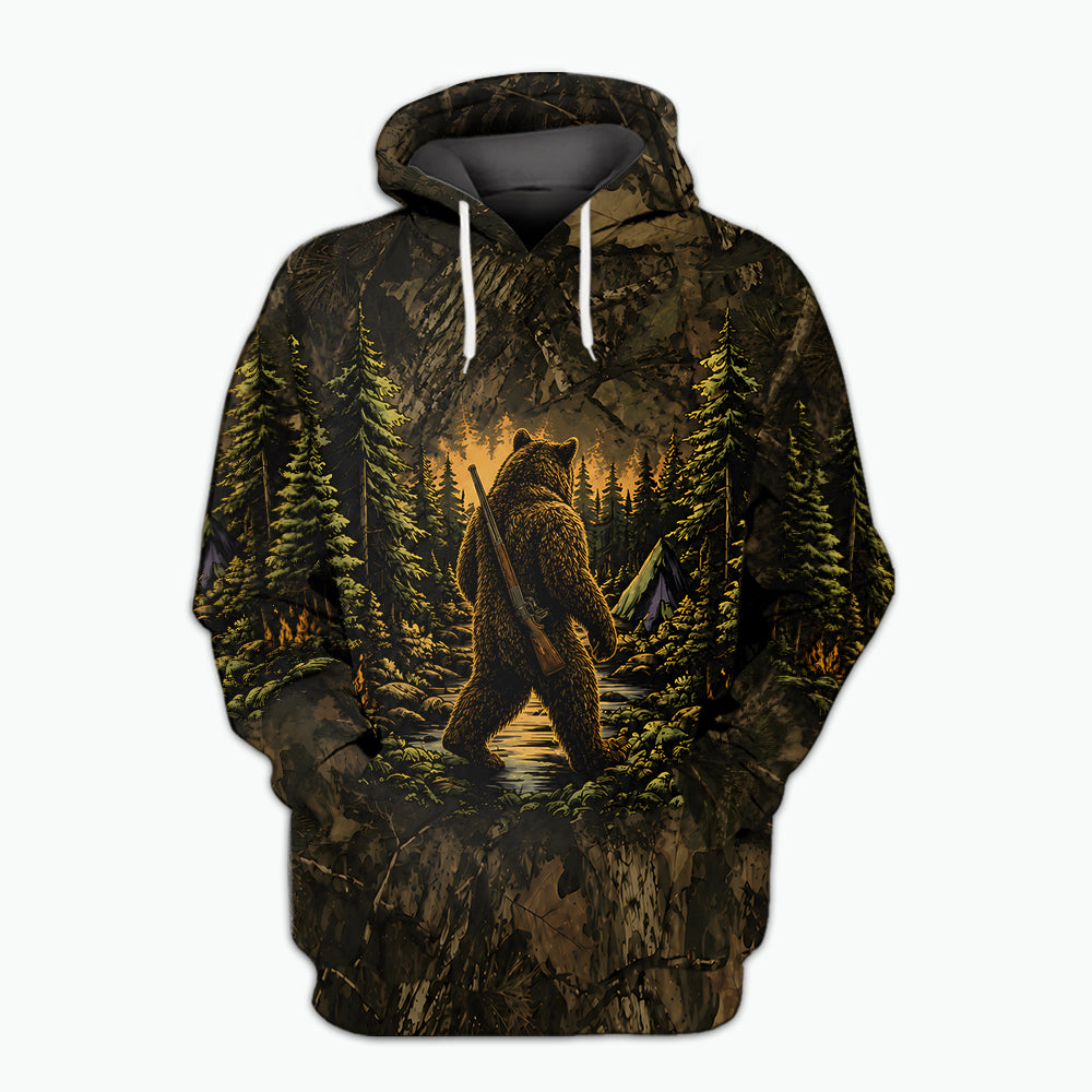 Brown Bear Camouflage Hunting All Over Print