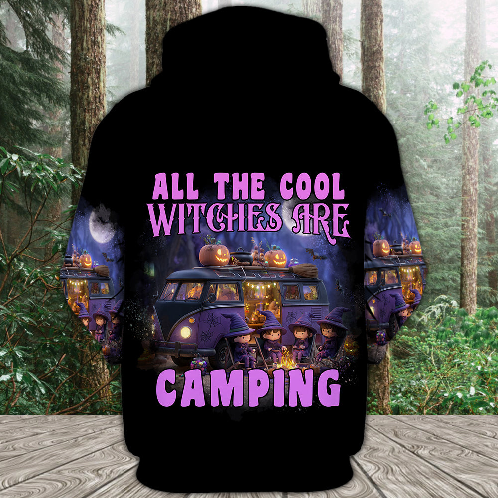 All The Cool Witches Are Camping All Over Print Shirt