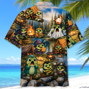 Vintage Frog Camping Hawaiian Shirt