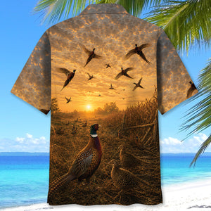 Wild Pheasant Hunting Nature Hawaiian Shirt