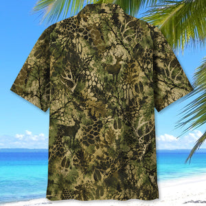Deer Hunting Hex Camo Hawaiian Shirt