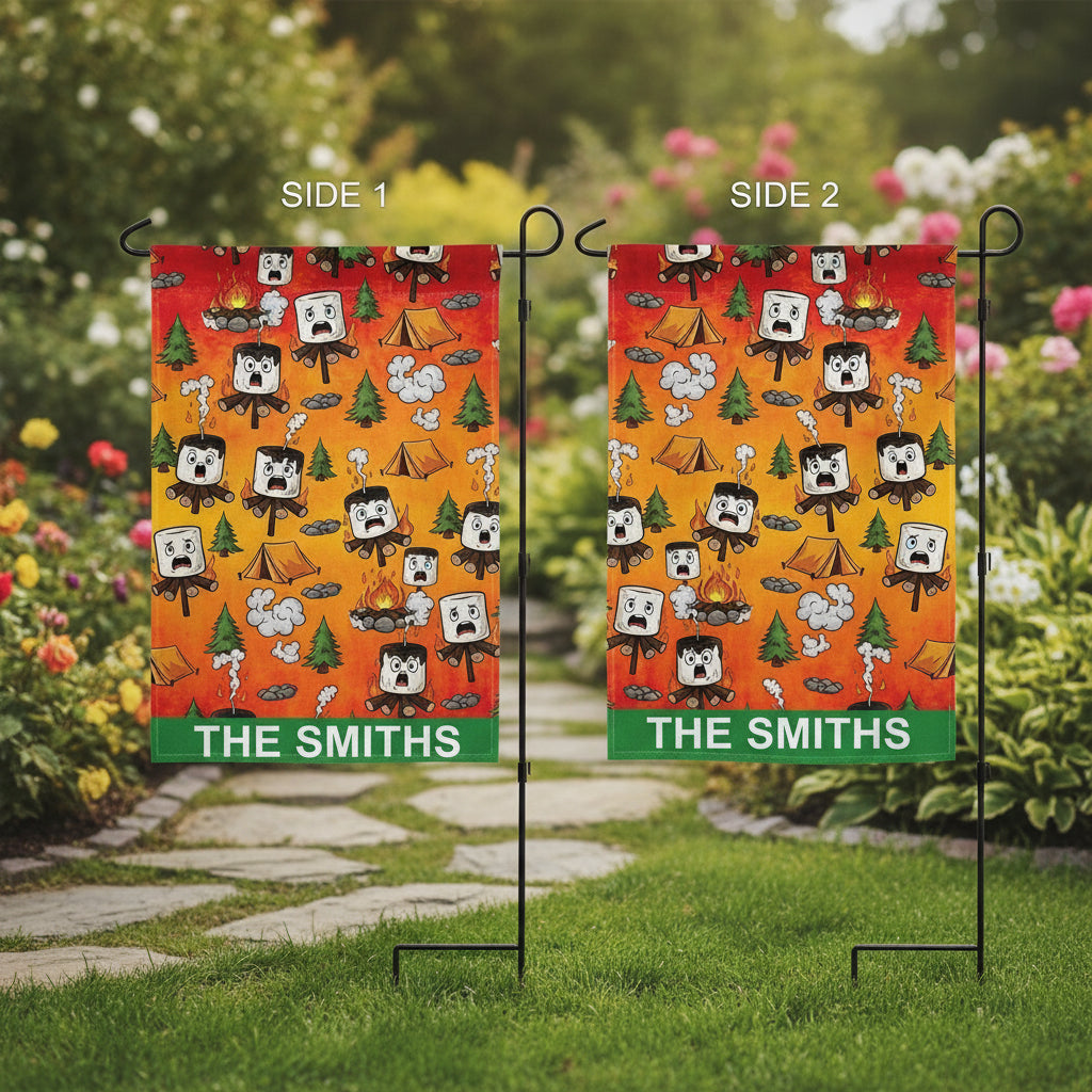 Custom Name Burnt Marshmallow Dancing Party Flag Decor
