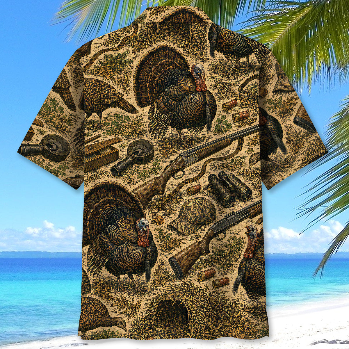 Vintage Turkey Hunting Hawaiian Shirt
