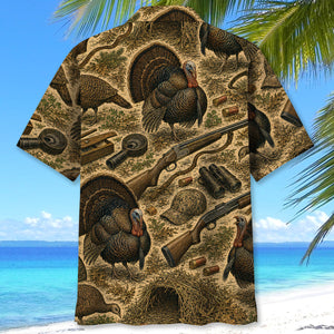 Vintage Turkey Hunting Hawaiian Shirt