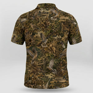 Dove Hunting Camo Men Polo Shirt