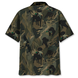Mallard Duck Retriever Camouflage Hawaiian Shirt