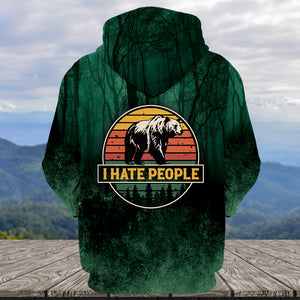I Hate People Drinking Bear All Over Print Shirt
