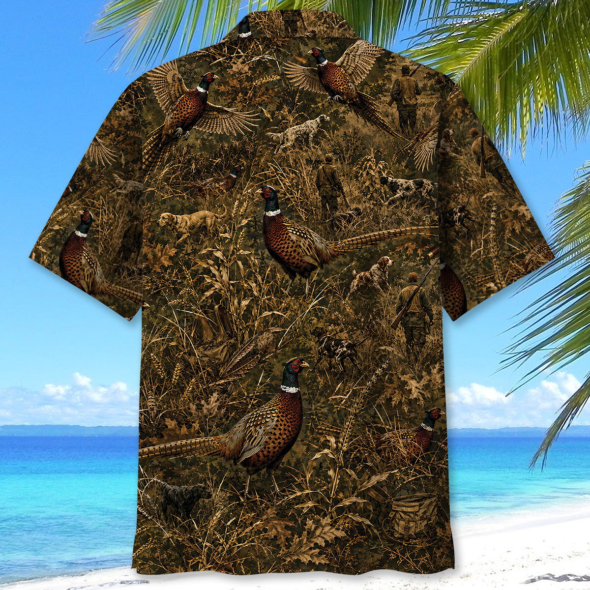 Hunt Pheasant Camo Hawaiian Shirt