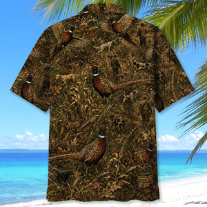Hunt Pheasant Camo Hawaiian Shirt