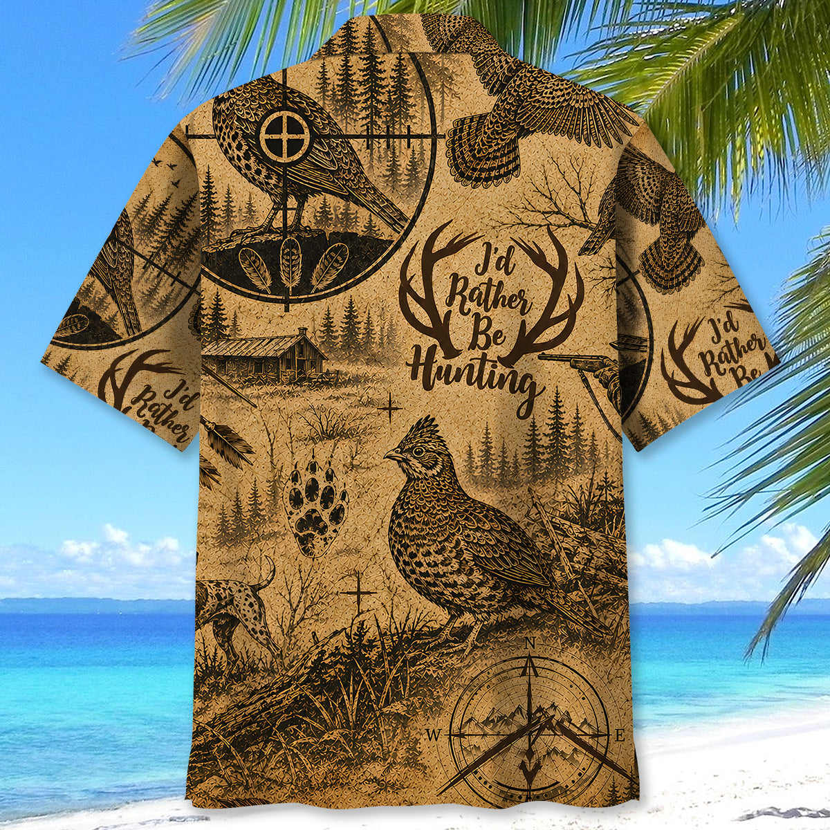 Grouse I'd Rather be Hunting Hawaiian Shirt