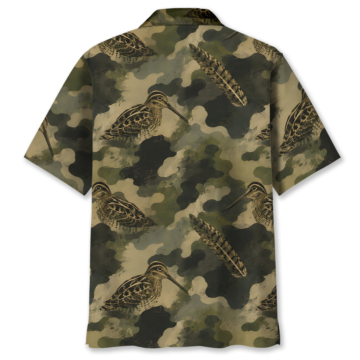 Snipe Camouflage Graphic Pattern Hawaiian Shirt