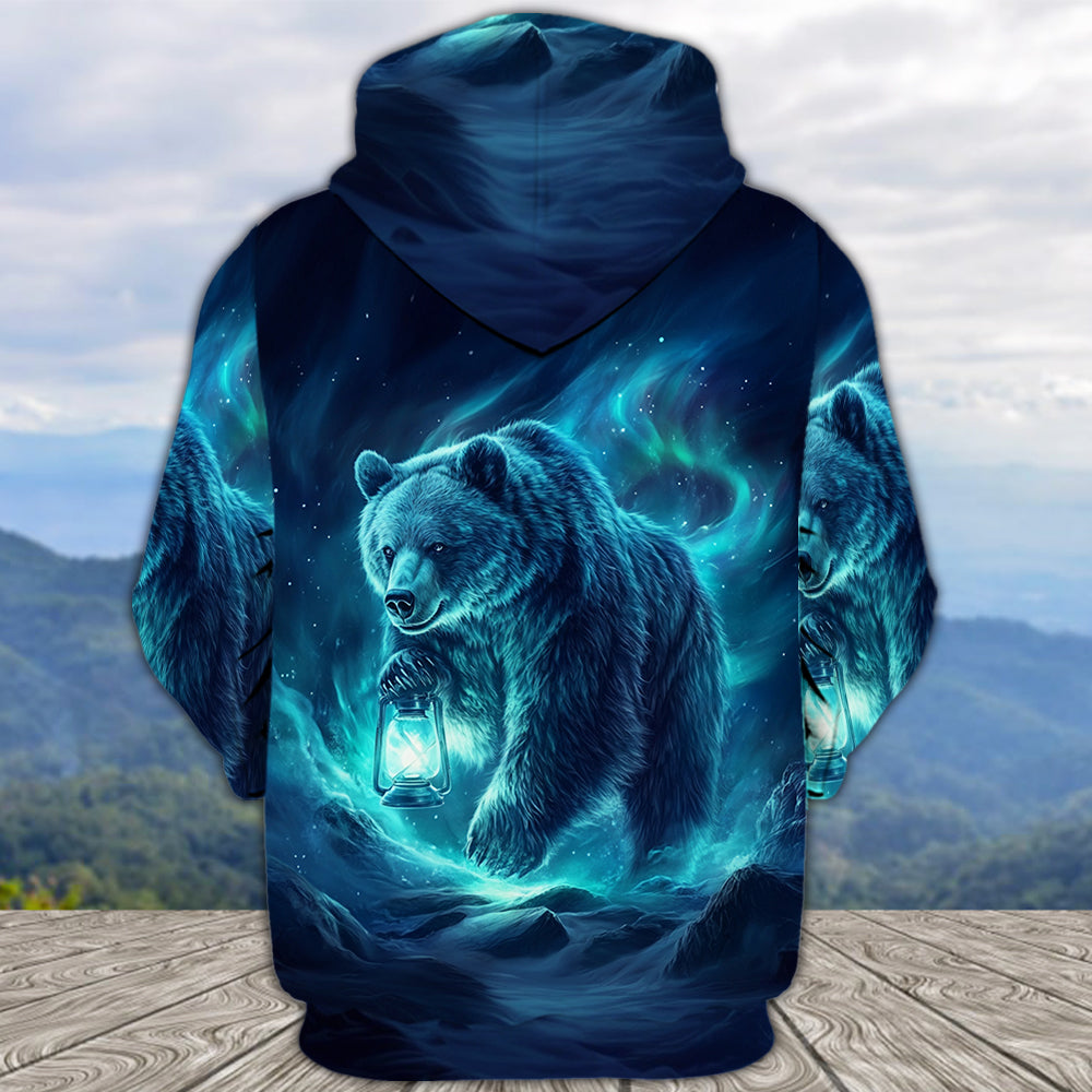 Wild Bear In The Night All Over Print Shirt