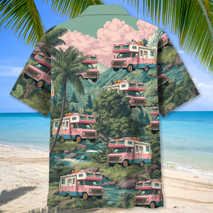 Pastel Camper Van Hawaiian Shirt