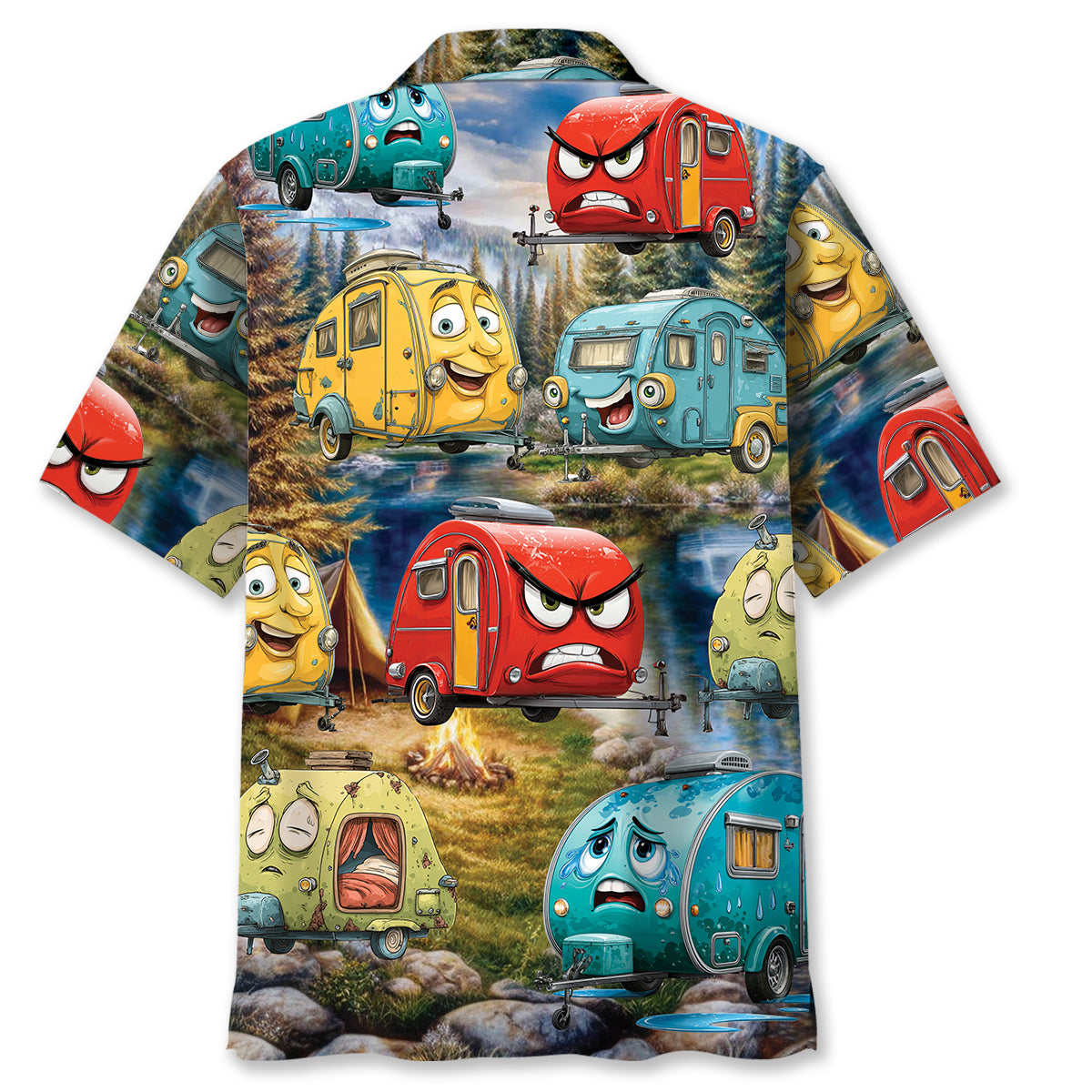Funny Teardrop Trailer Hawaiian Shirt