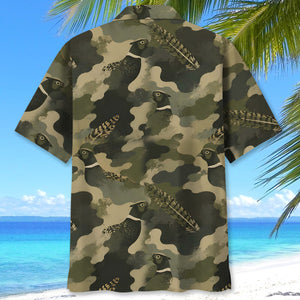 Pheasant Camouflage Ring Necked Pattern Hawaiian Shirt