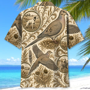 Vintage Dove Hunting Toile Hawaiian Shirt