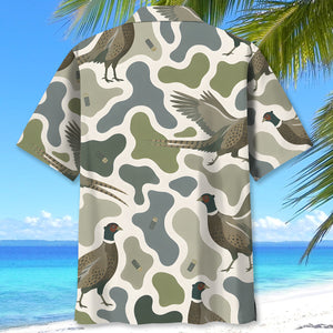 Pheasant Camouflage Hunting Funny Pattern Hawaiian Shirt