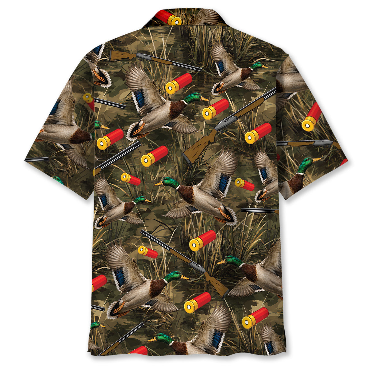 Vintage Camouflage Duck Hunting Hawaiian Shirt