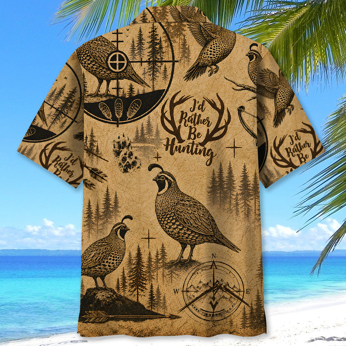 Quail I'd Rather Be Hunting Hawaiian Shirt