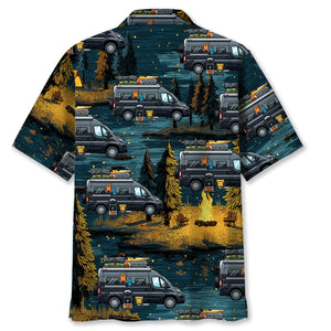 Vintage Conversion Van Camping Hawaiian Shirt