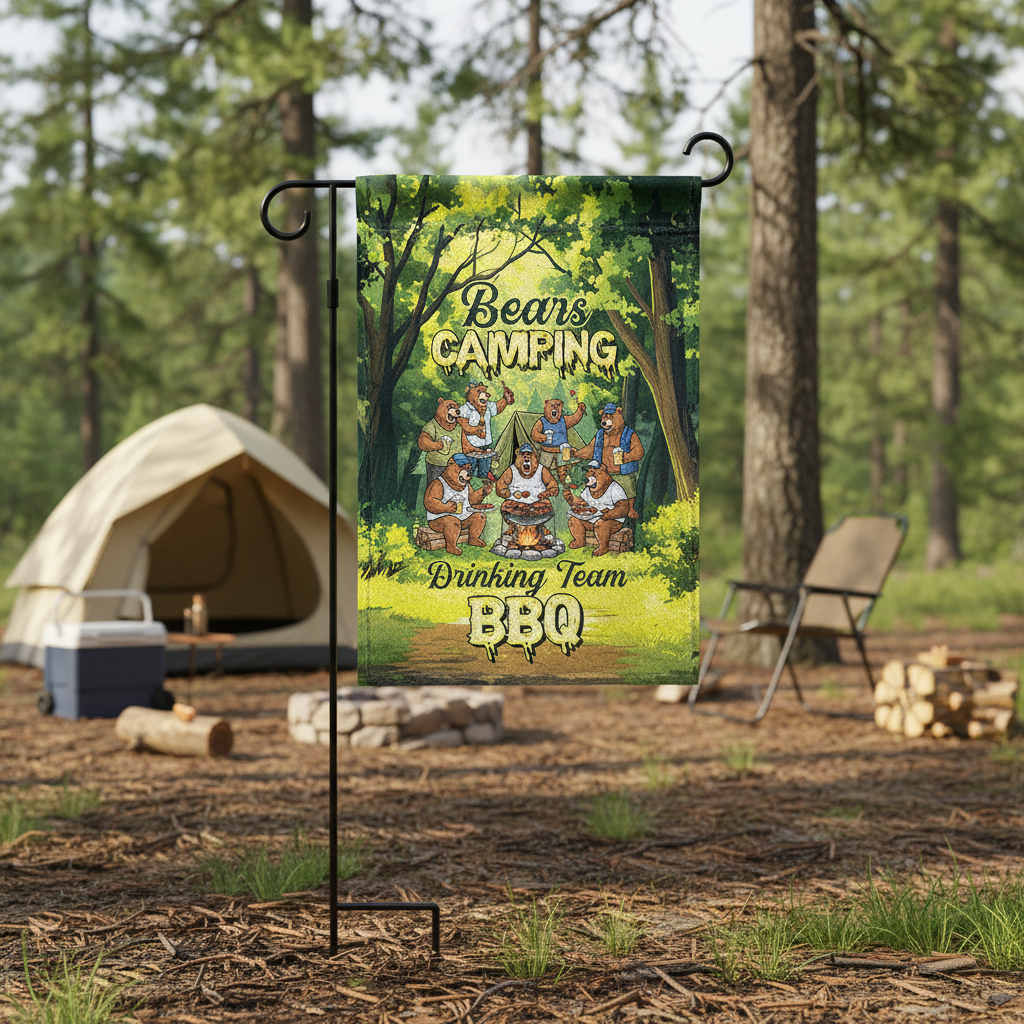 Bear Family BBQs Flag Decor