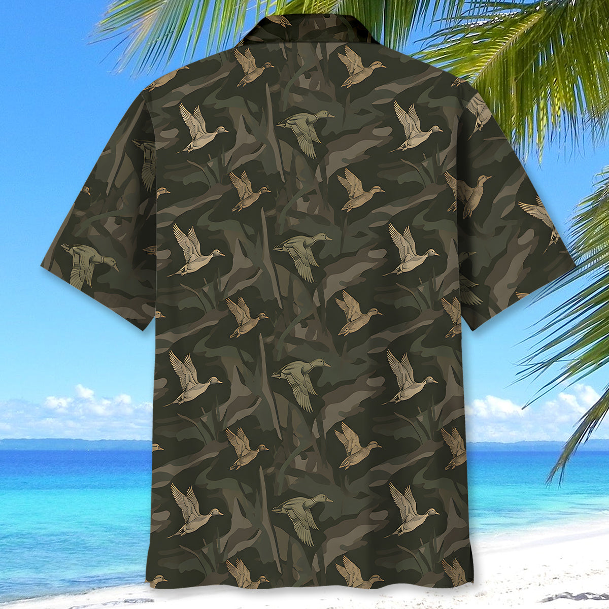Vintage Camo Duck Hunting Hawaiian Shirt