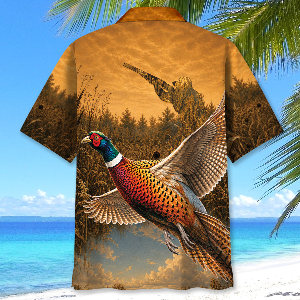 Wild Pheasant Hunting Hawaiian Shirt