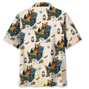 Funny Bear Go Camping Hawaiian Shirt
