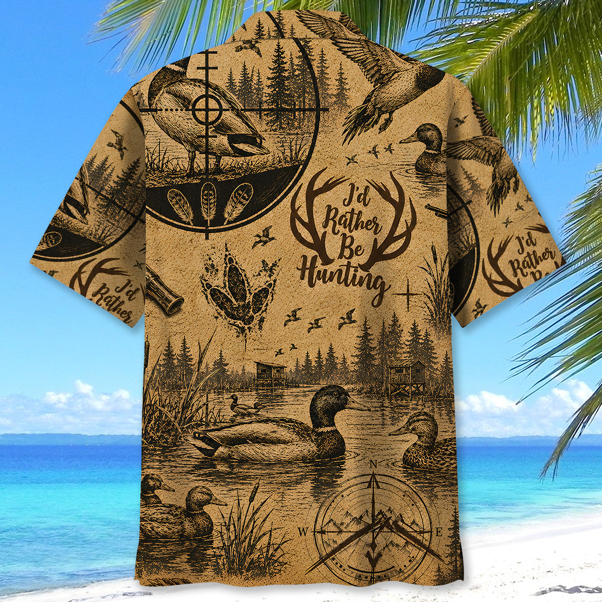 Duck I'd Rather Be Hunting Hawaiian Shirt