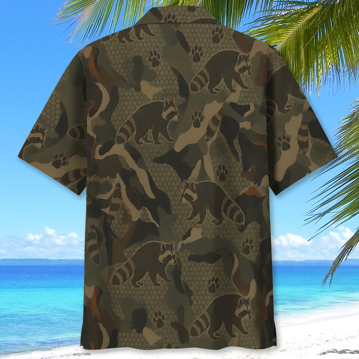 Raccoon Hunting Hawaiian Shirt