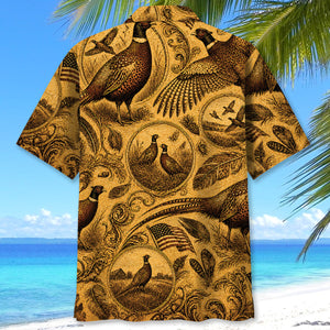 Pheasant Hunting Legend Vintage Art Hawaiian Shirt