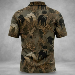 Mourning Dove Retriever Camouflage Polo Men Shirt