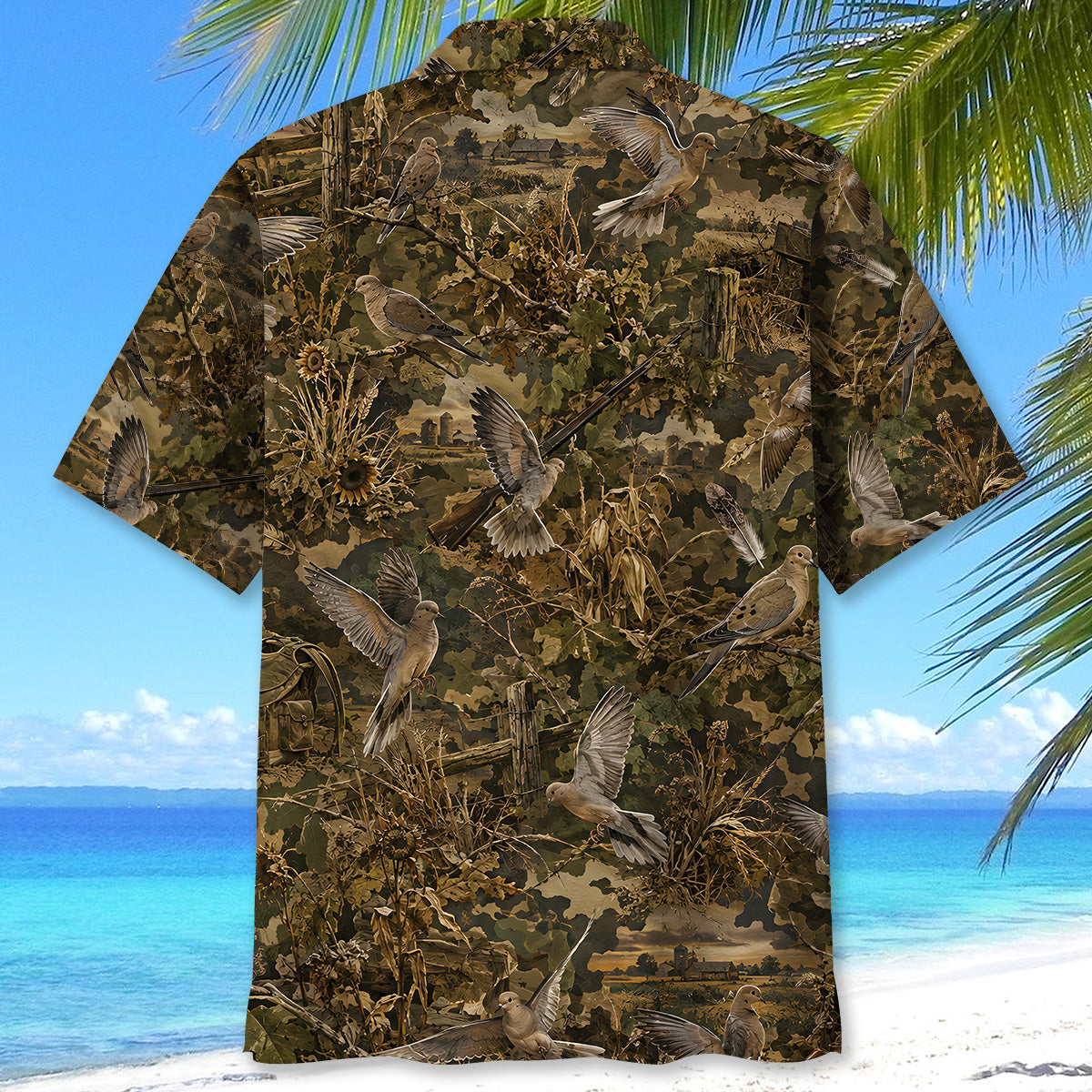 Dove Hunting Camo Hawaiian Shirt