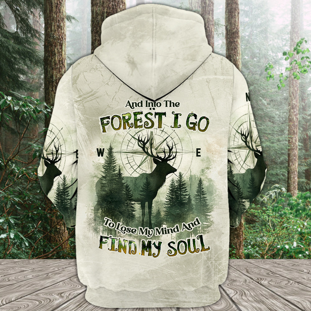 Into The Forest Deer Exposure All Over Print Shirt