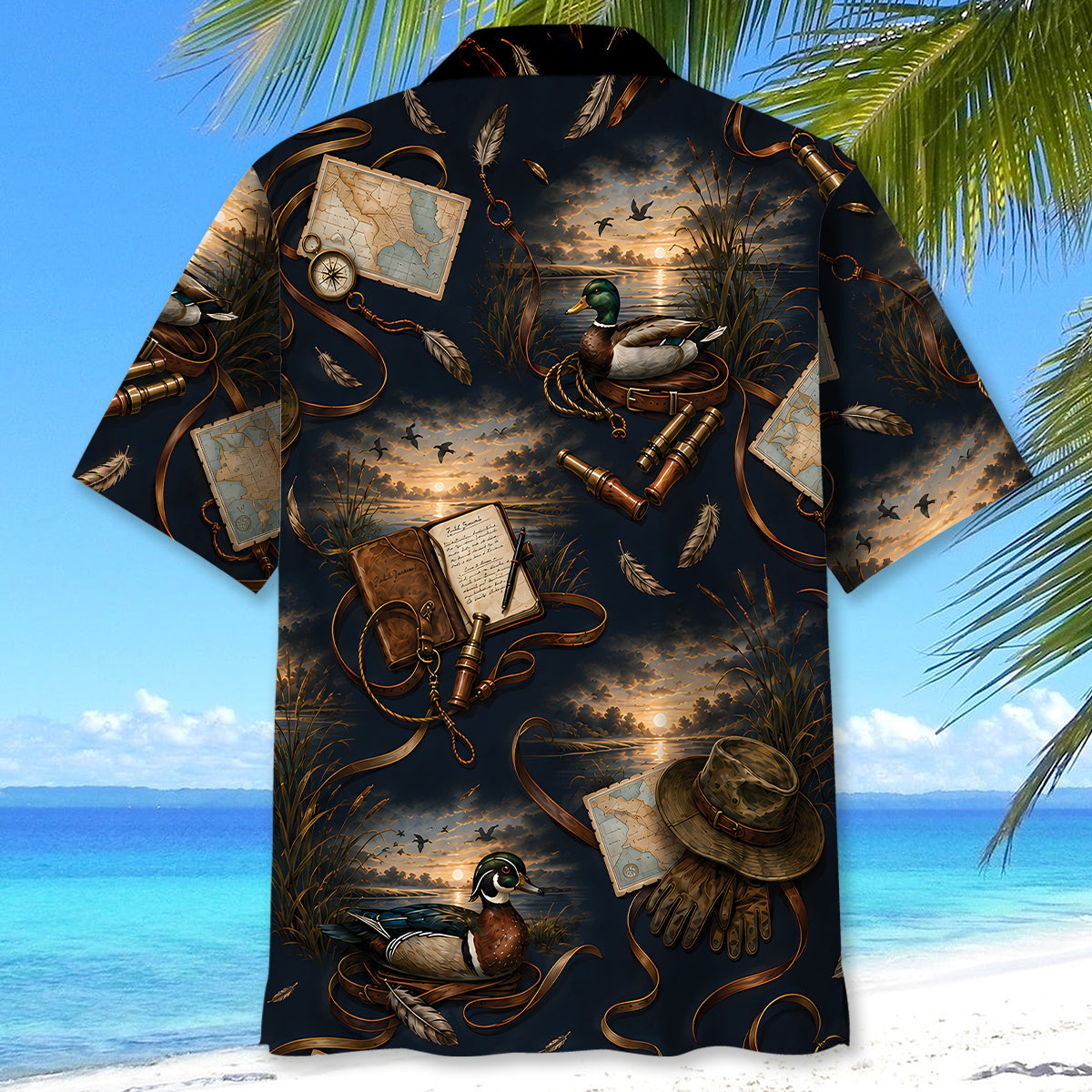 Vintage Duck Hunting Field Journal Hawaiian Shirt