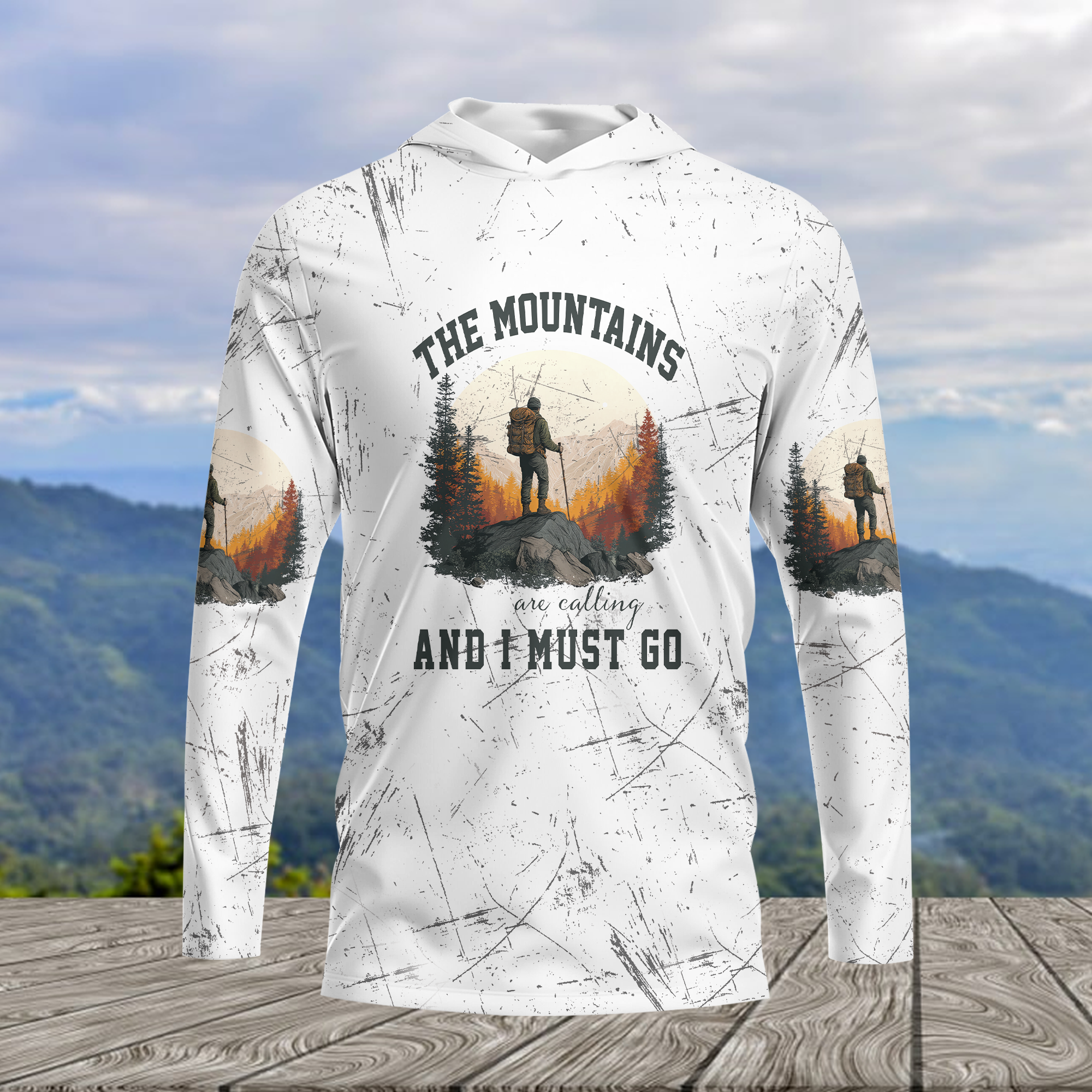 The Mountains Are Calling And I Must Go All Over Print Shirt