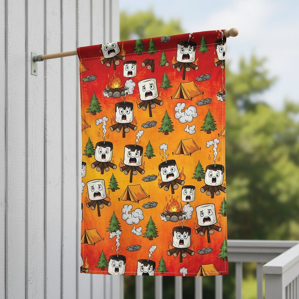 Burnt Marshmallow Dancing Party Flag Decor