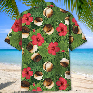 Burnt Marshmasllow Tropical Hawaiian Shirt