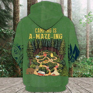 Camping Is A-Maze-Ing All Over Print Shirt