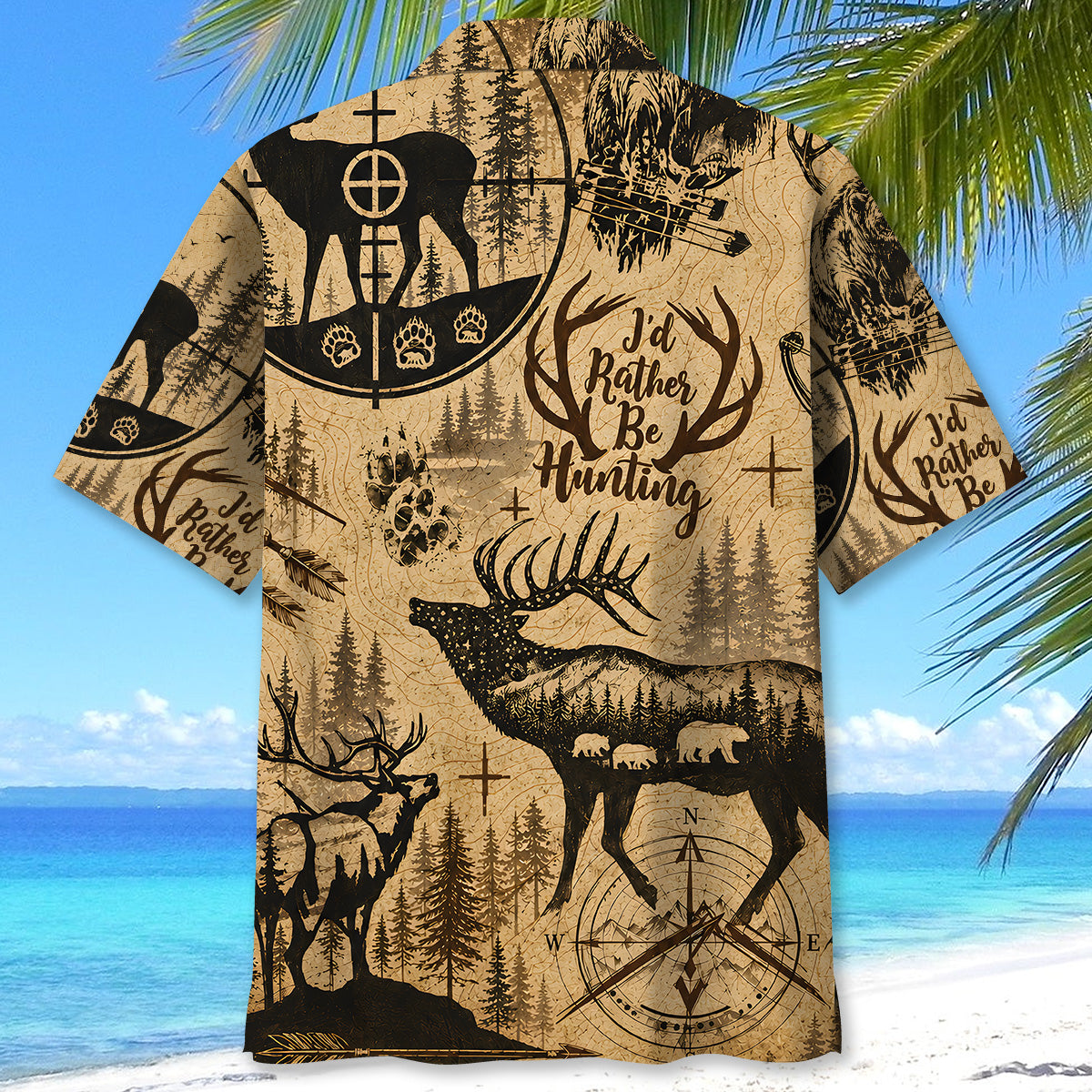 I'd Rather Be Hunting Hawaiian Shirt