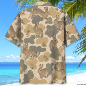 Rabbit Camouflage Men Polo Shirt