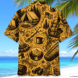 Camping Vintage Legend Art Hawaiian Shirt