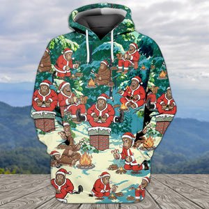 Bigfoot Camping Xmas All Over Print Shirt